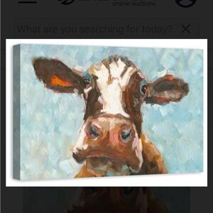 Colorful Cow Canvas Art